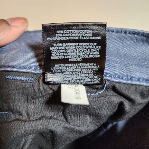 Express Women Skinny Ankle Leggings Mid Rise Sz 2 Blue-Gray Distressed Raw - Picture 8 of 12